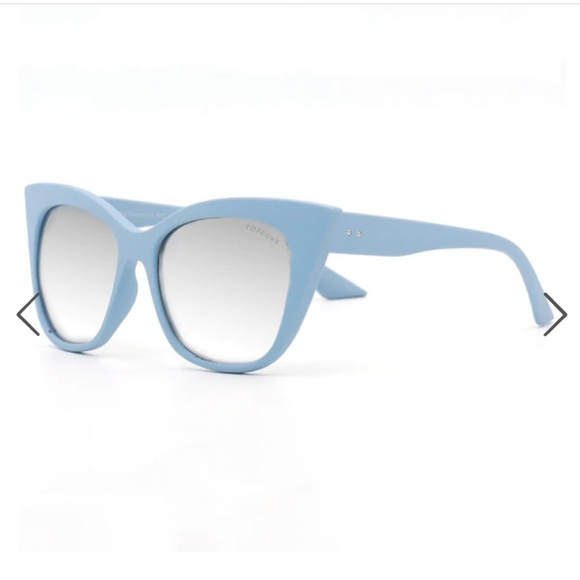 TOPFOXX CATEYE VENICE BLUE SUNGLASSES - Picture 2 of 6